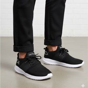 Nautica Men’s Black Mesh Athletic Walking Sneakers